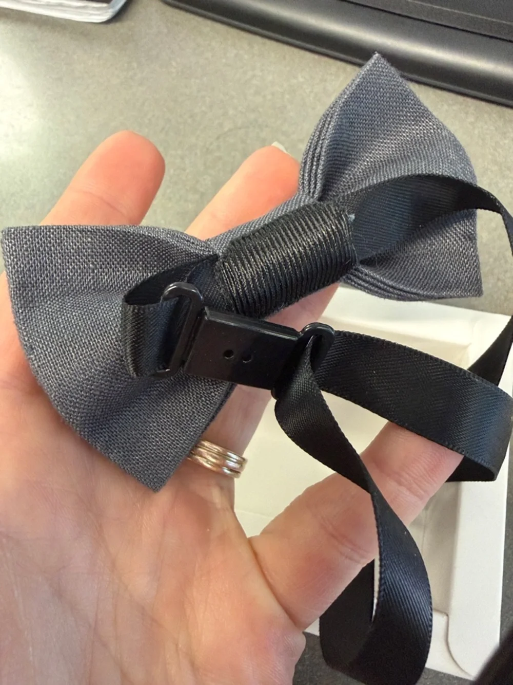 Dark Grey Bow Tie for Toddlers